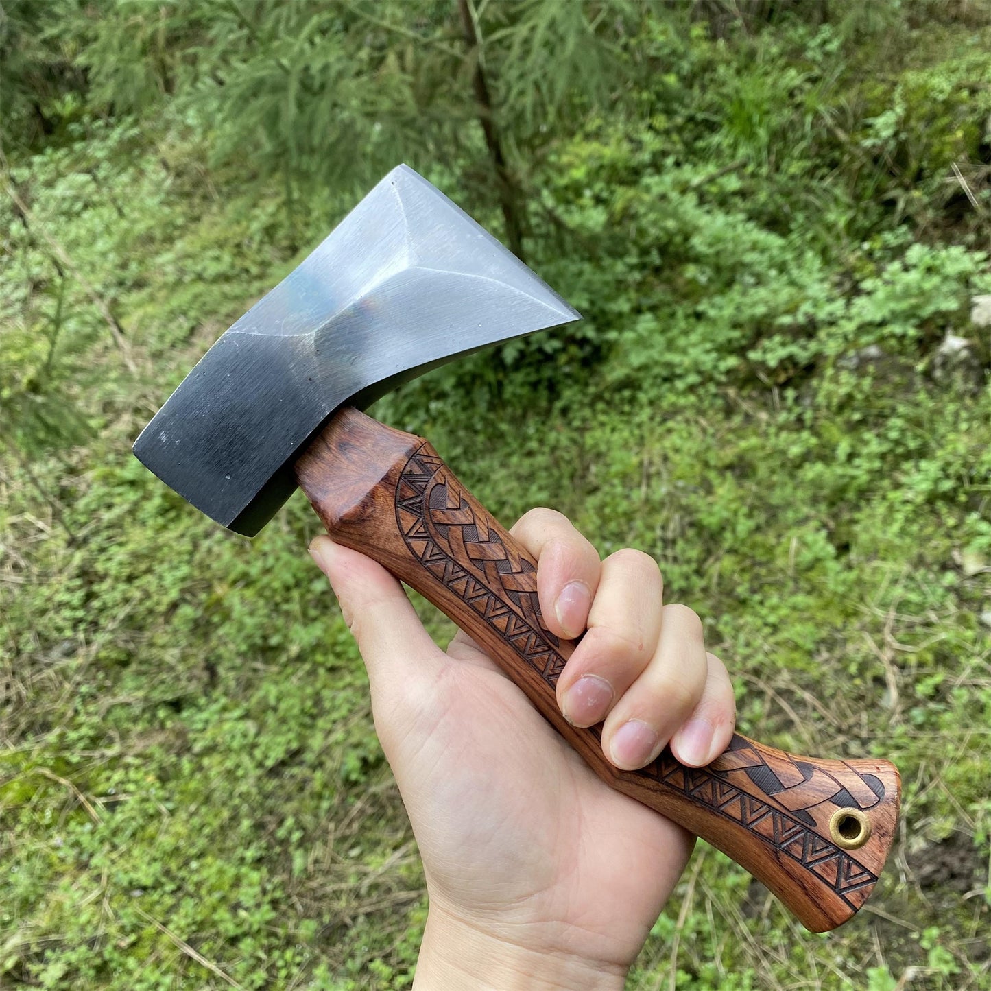 Hand-Forged Hatchet Rosewood Handle Carpenter's Axe