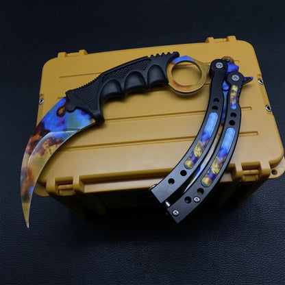 Case Hardened Balisong Karambit Trainer Weapon Case