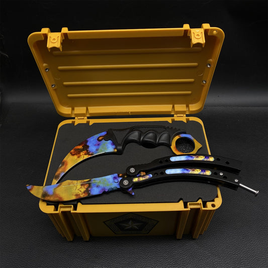 Case Hardened Balisong Karambit Trainer Weapon Case