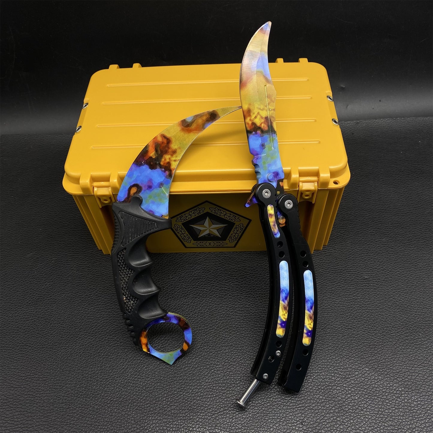 Case Hardened Balisong Karambit Trainer Weapon Case