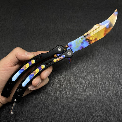 Case Hardened Balisong Karambit Trainer Weapon Case