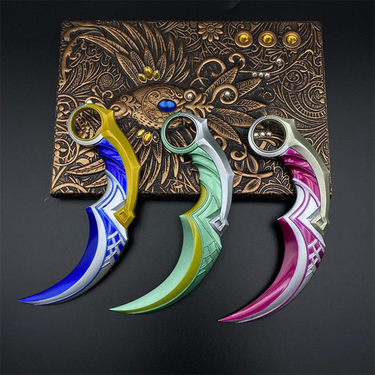 Valo Celadon Dragon Charm Karambit Replica For Display