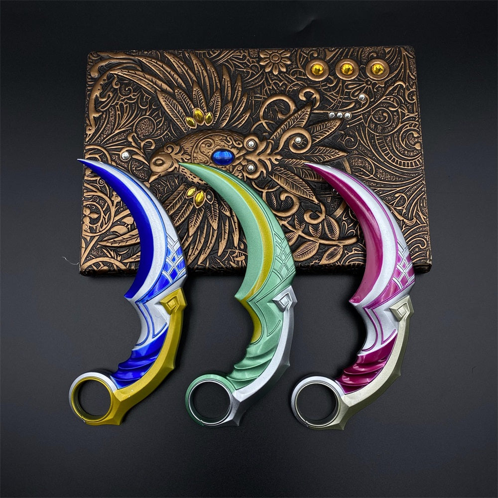 Valo Celadon Dragon Charm Karambit Replica For Display