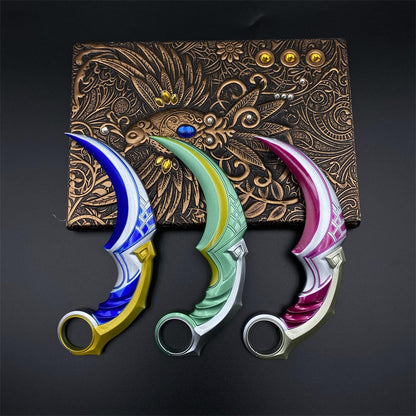 Valo Celadon Dragon Charm Karambit Replica For Display