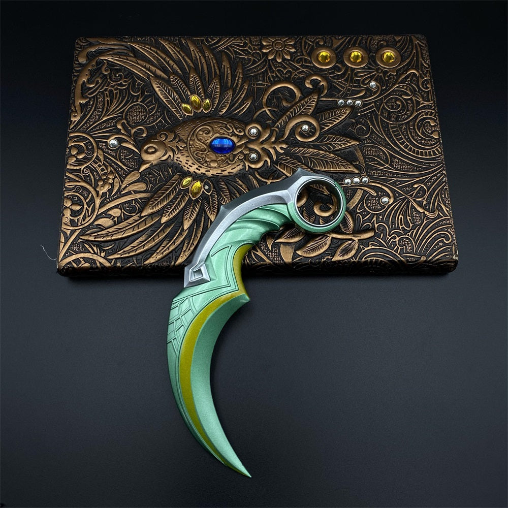 Valo Celadon Dragon Charm Karambit Replica For Display