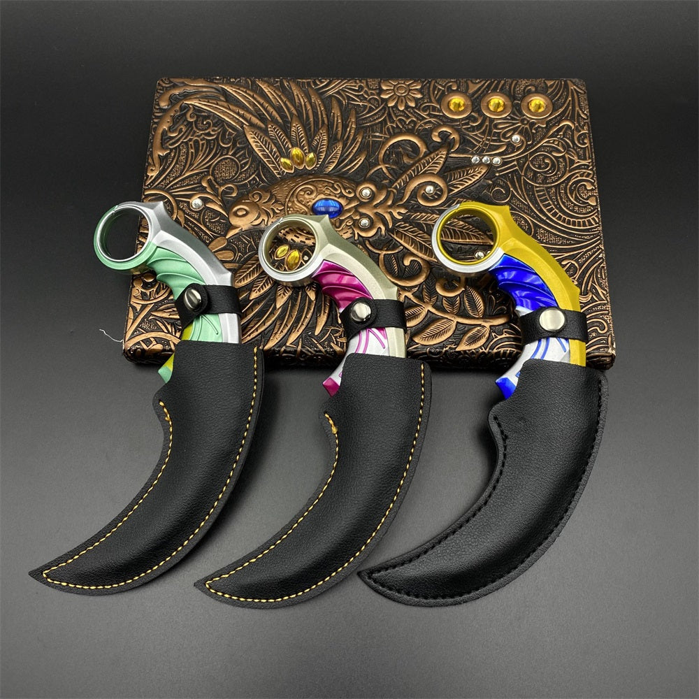 Valo Celadon Dragon Charm Karambit Replica For Display