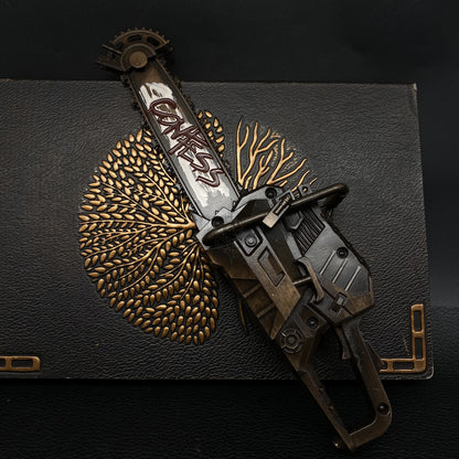 DF Game Two Handed Chainsaw Weapon Metal Replica
