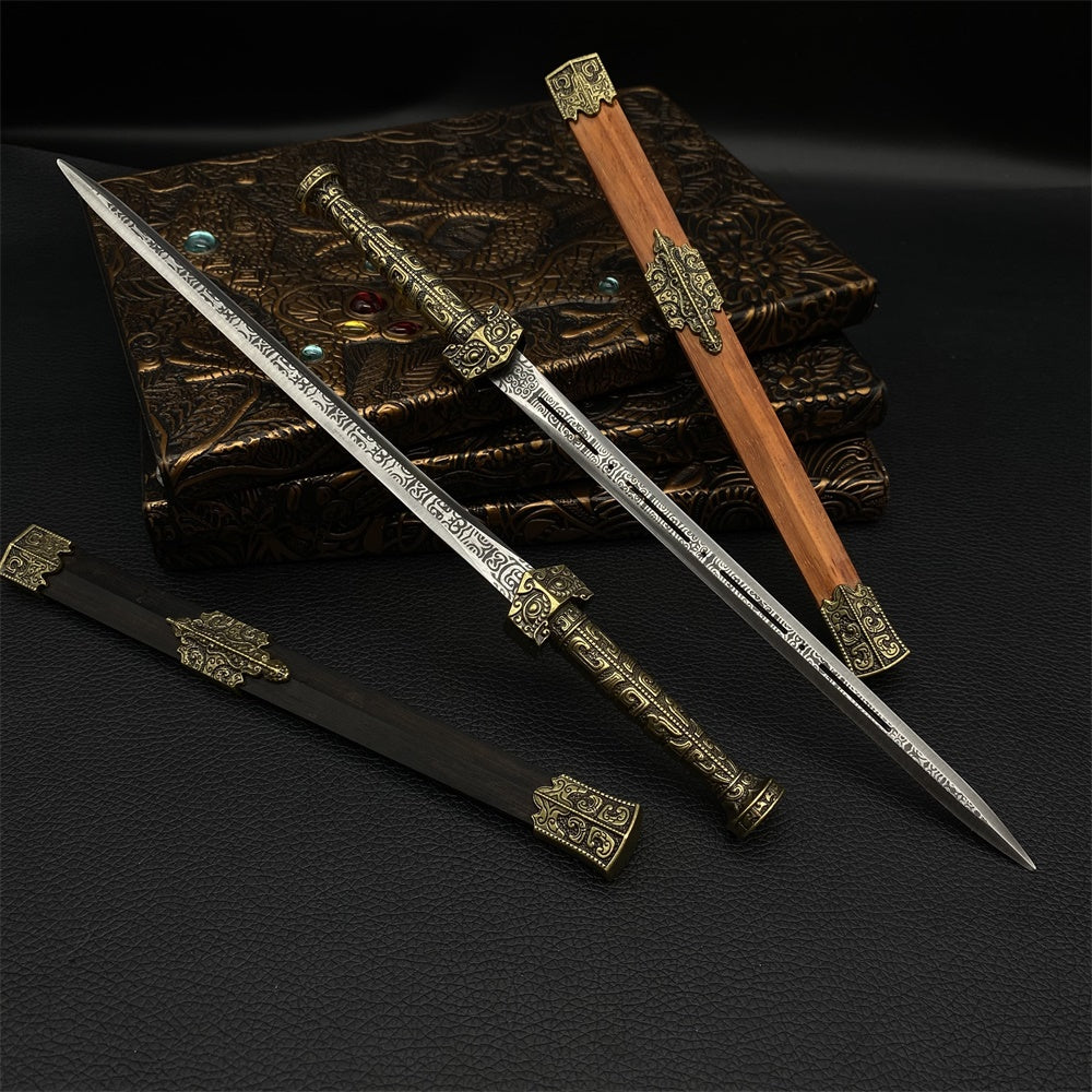 Hand-Forged Han Dynasty CaoCao YiTian QingGang Sword 26cm/10.2"