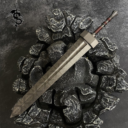 Damascus Pattern ER Greatsword Metal Replica 30CM/11.8''