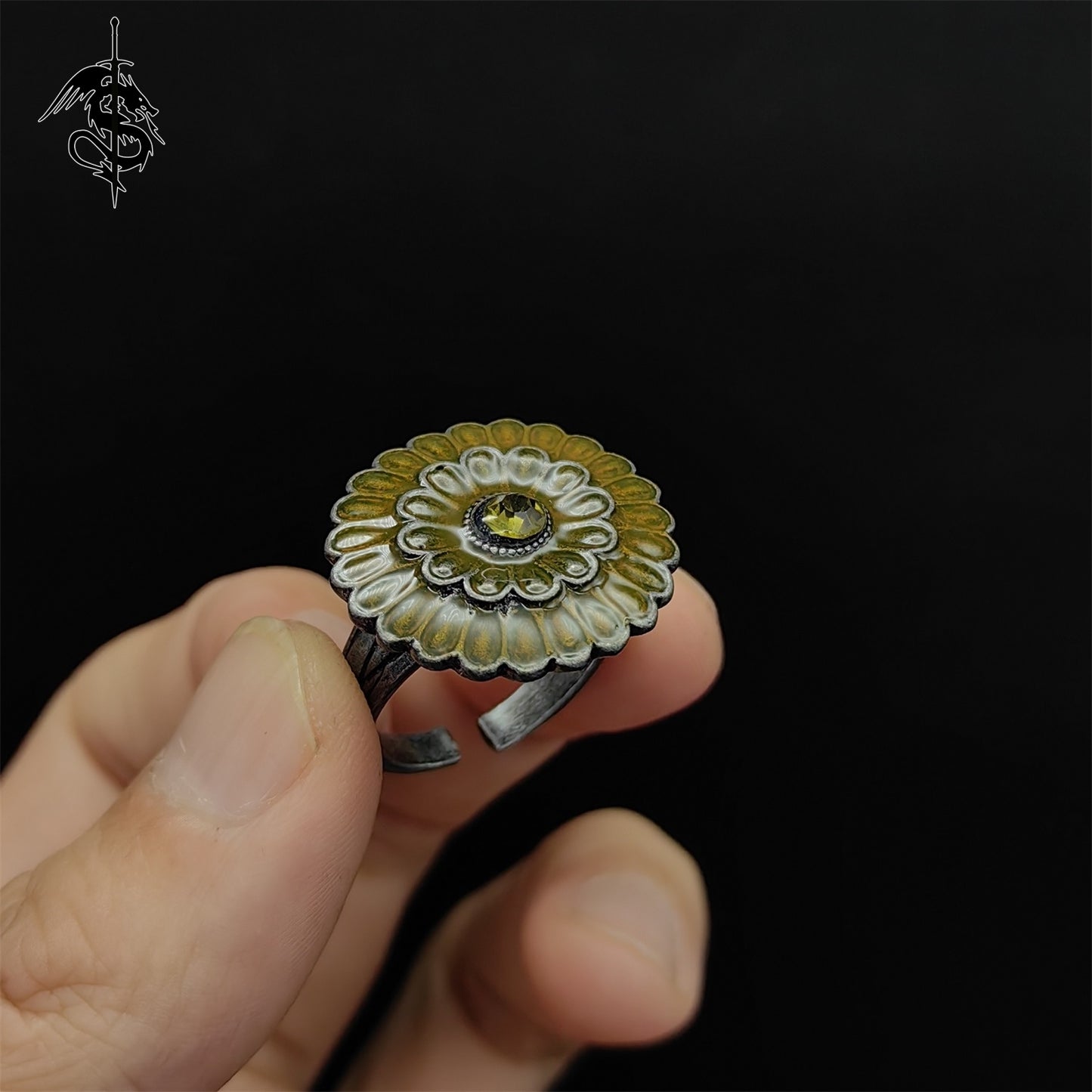 Cloranthy Ring Alloy Open Ring Cool Gamer Gift