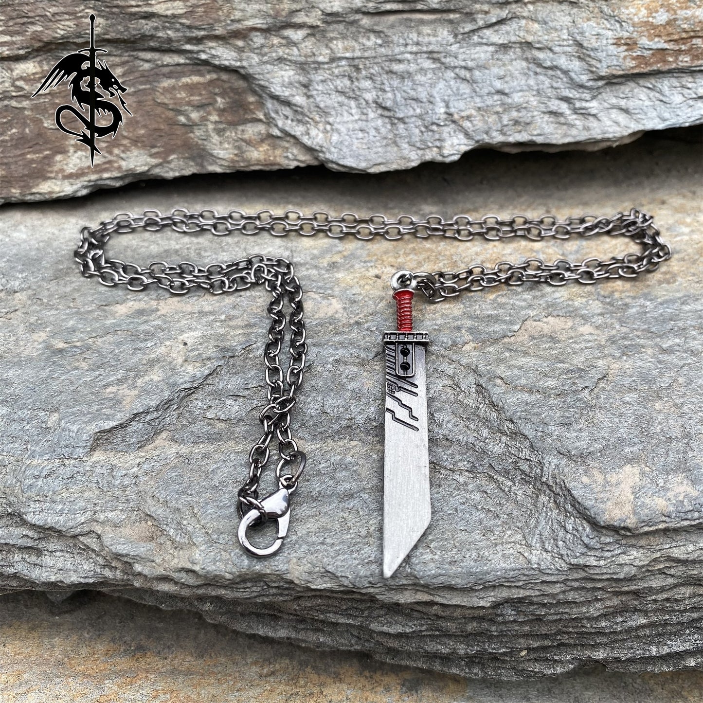 Cloud Strife's Fusion Sword Keychain Necklace Miniature