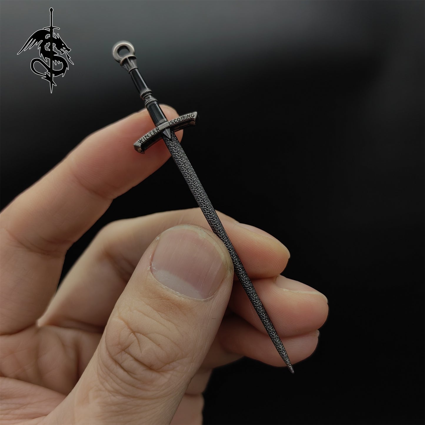 GOT Mini Cold Ice Sword Blunt Blade Metal Keychain