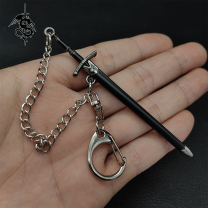 GOT Mini Cold Ice Sword Blunt Blade Metal Keychain