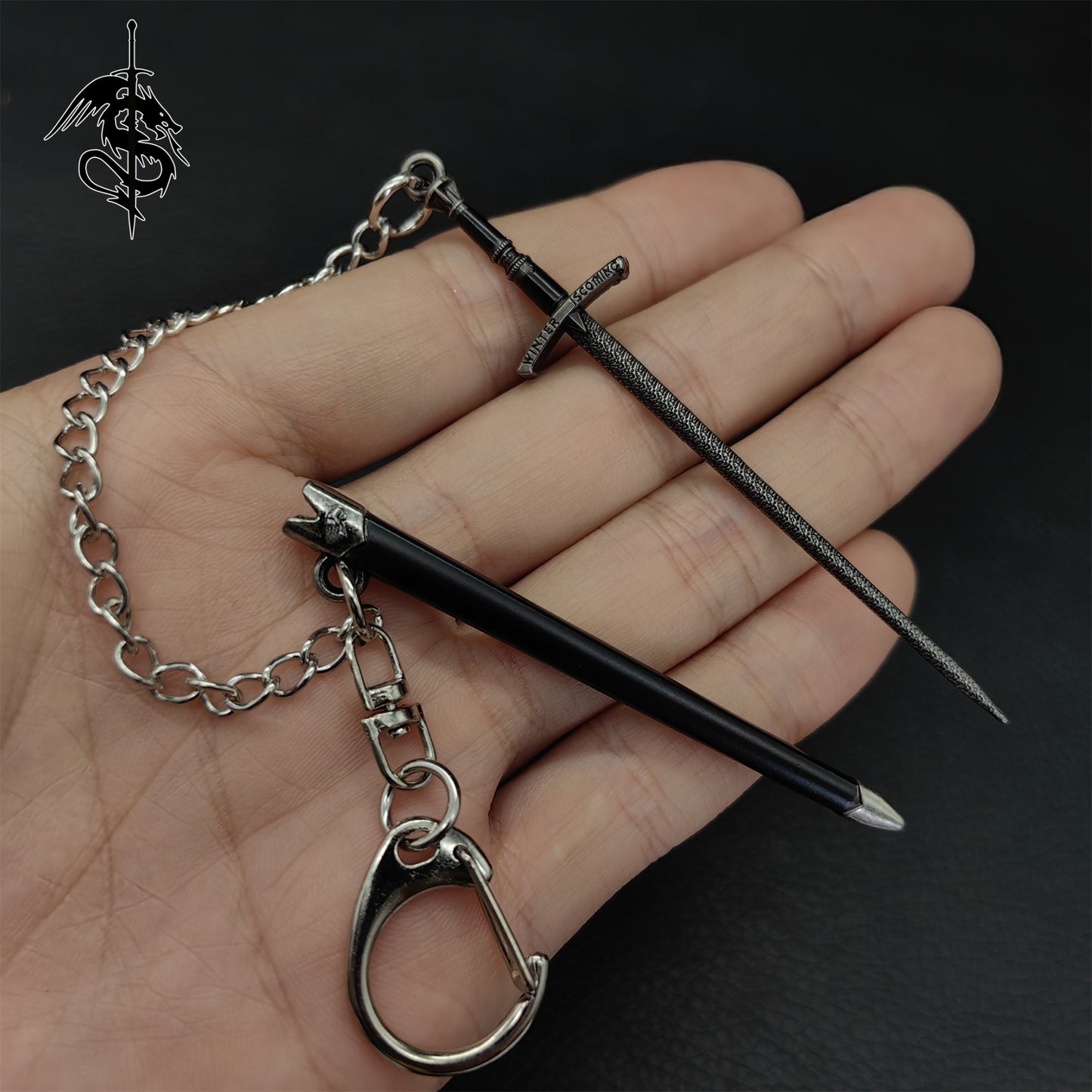 GOT Mini Cold Ice Sword Blunt Blade Metal Keychain