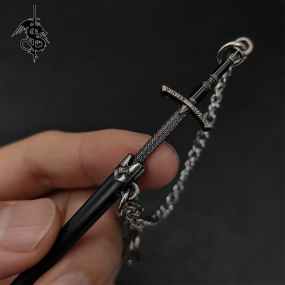 GOT Mini Cold Ice Sword Blunt Blade Metal Keychain