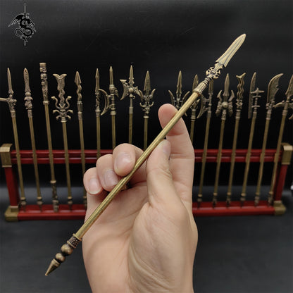 Hand-Forged Metal 18PCS Cold Weapons in Ancient China With Stand