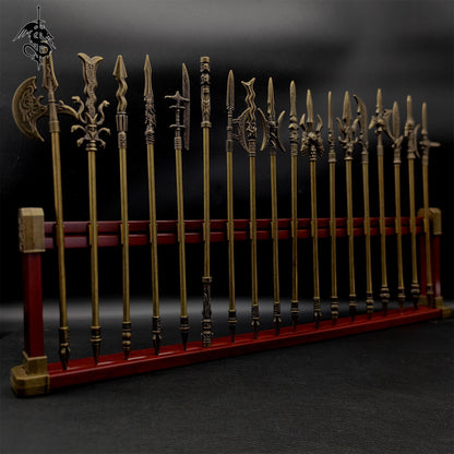 Hand-Forged Metal 18PCS Cold Weapons in Ancient China With Stand