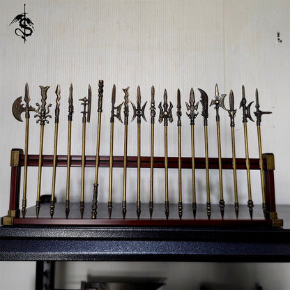 Hand-Forged Metal 18PCS Cold Weapons in Ancient China With Stand