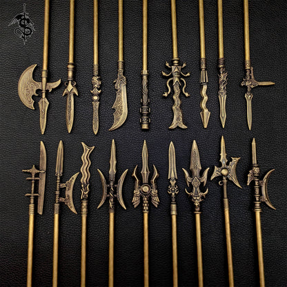 Hand-Forged Metal 18PCS Cold Weapons in Ancient China With Stand