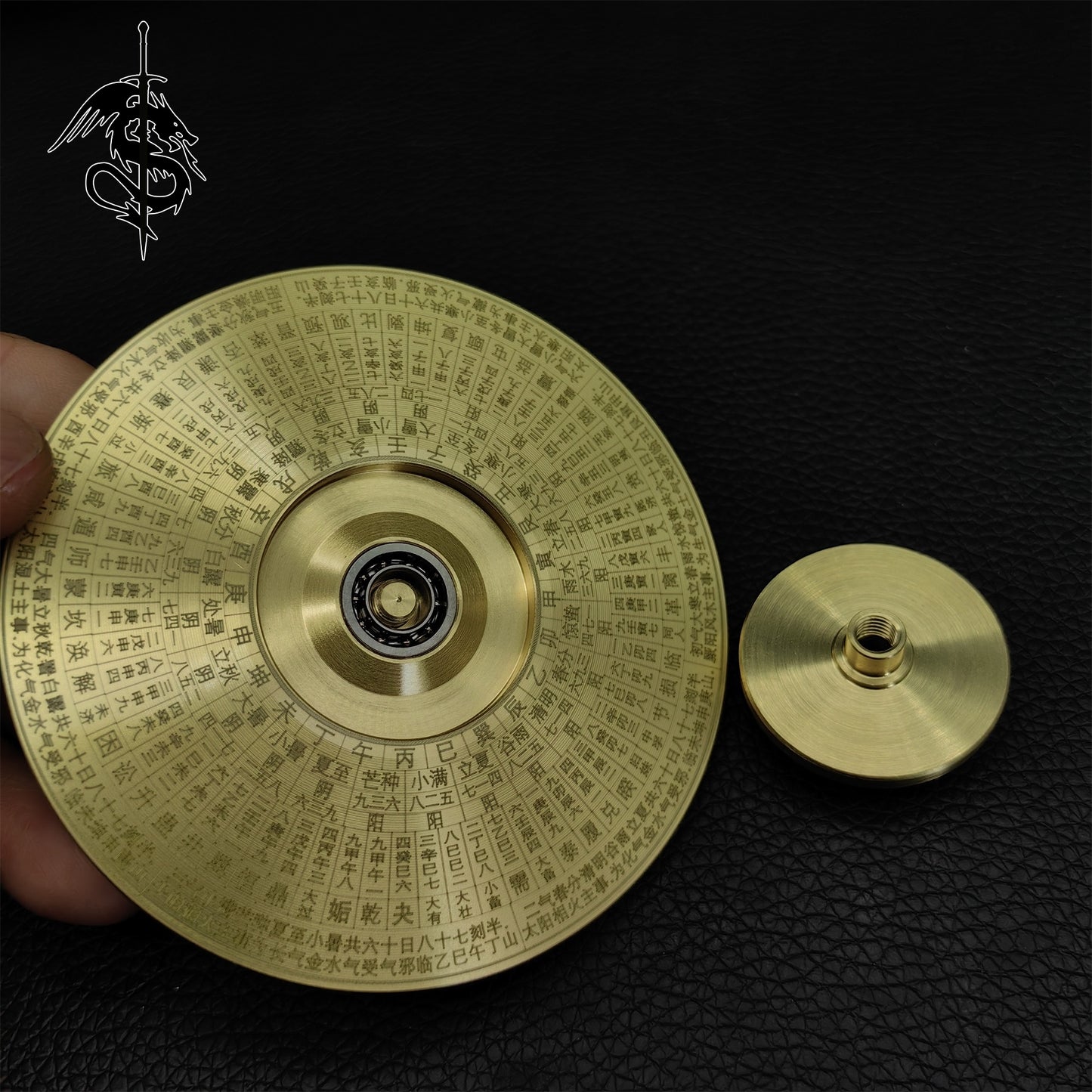 Brass Bagua Compass Finger Spinner