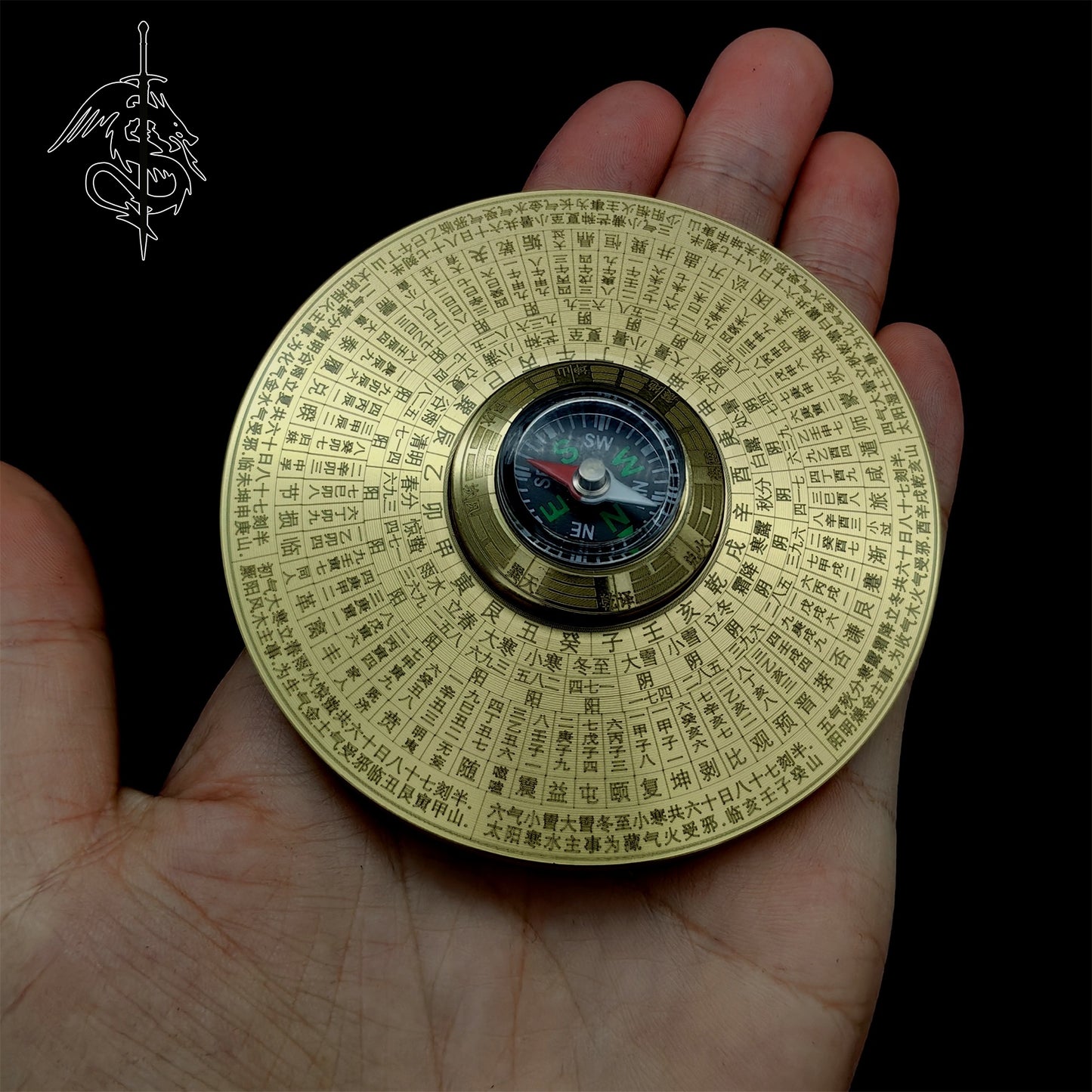 Brass Bagua Compass Finger Spinner