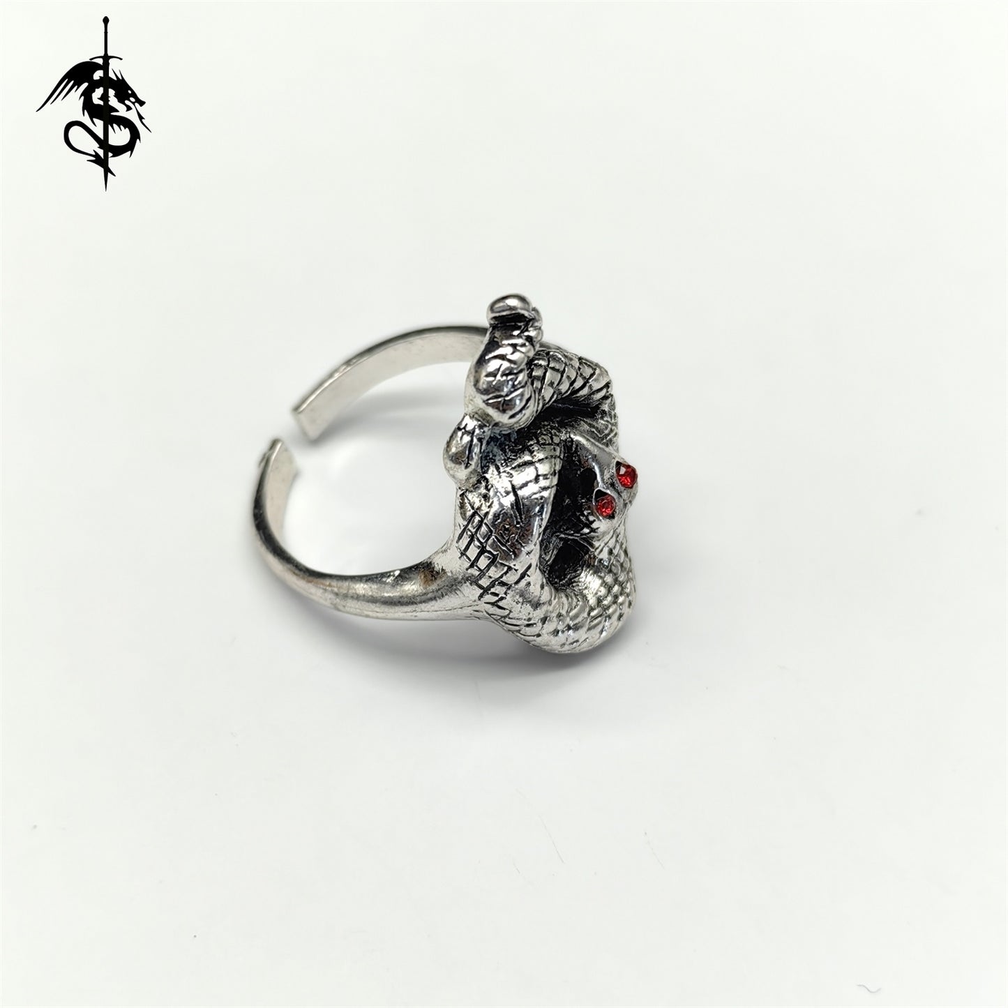 Covetous Sliver Serpent Ring Alloy Open Ring