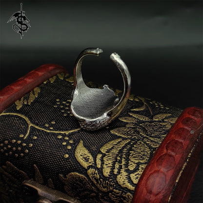 Covetous Sliver Serpent Ring Alloy Open Ring