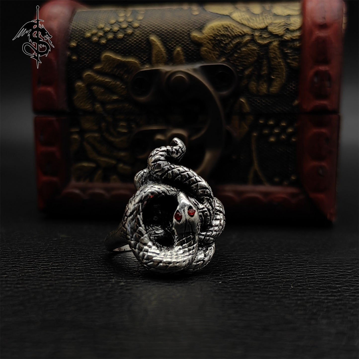 Covetous Sliver Serpent Ring Alloy Open Ring