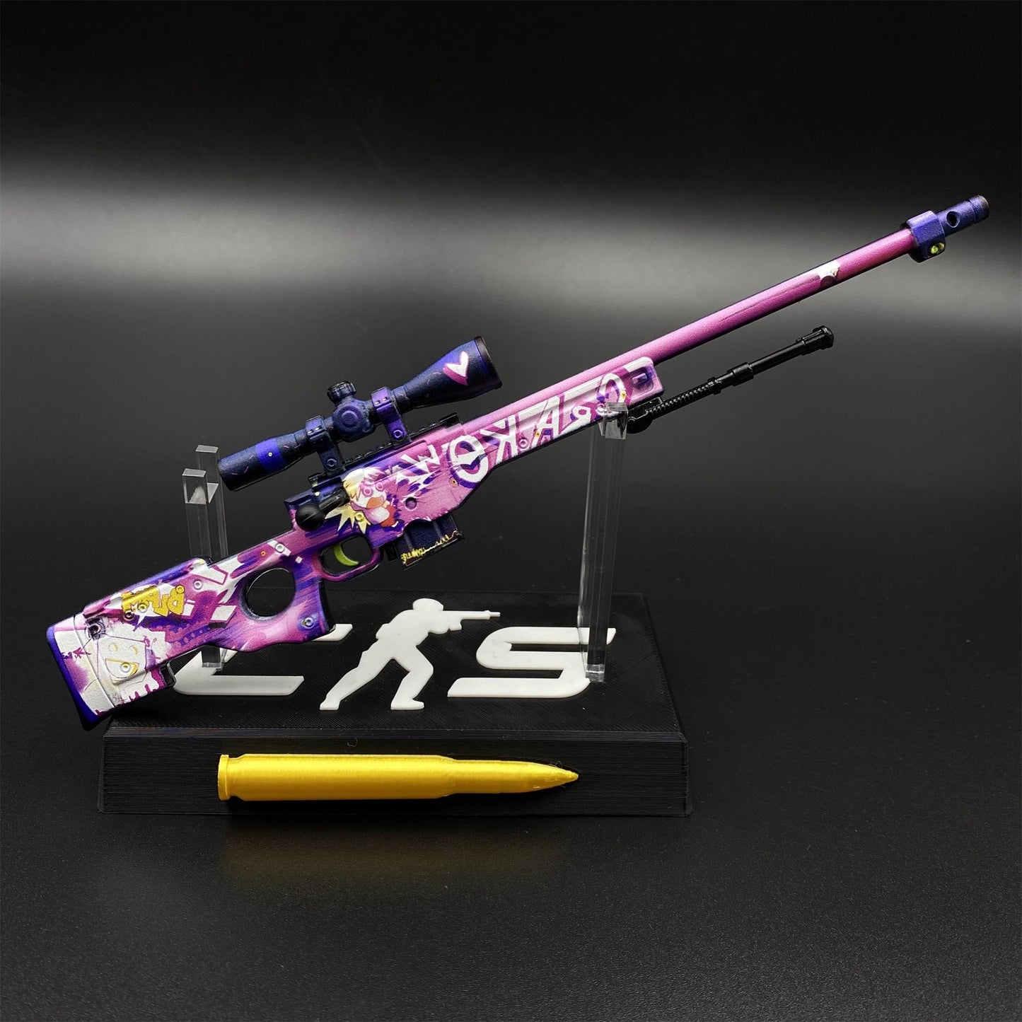 CS2 Game Peripheral - Tiny Gun Crakow! AWP Metal Replica Game Prop Collectible