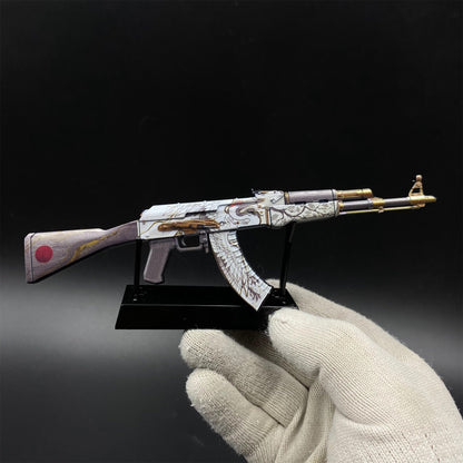 CS2 Game Peripheral - Tiny Gun AK47 Crane Fligh Metal Replica Game Prop Collectible