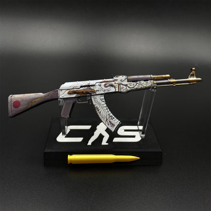 CS2 Game Peripheral - Tiny Gun AK47 Crane Fligh Metal Replica Game Prop Collectible