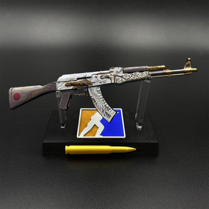 CS2 Game Peripheral - Tiny Gun AK47 Crane Fligh Metal Replica Game Prop Collectible