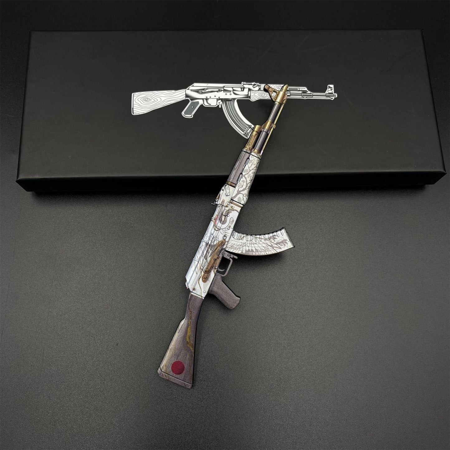 CS2 Game Peripheral - Tiny Gun AK47 Crane Fligh Metal Replica Game Prop Collectible