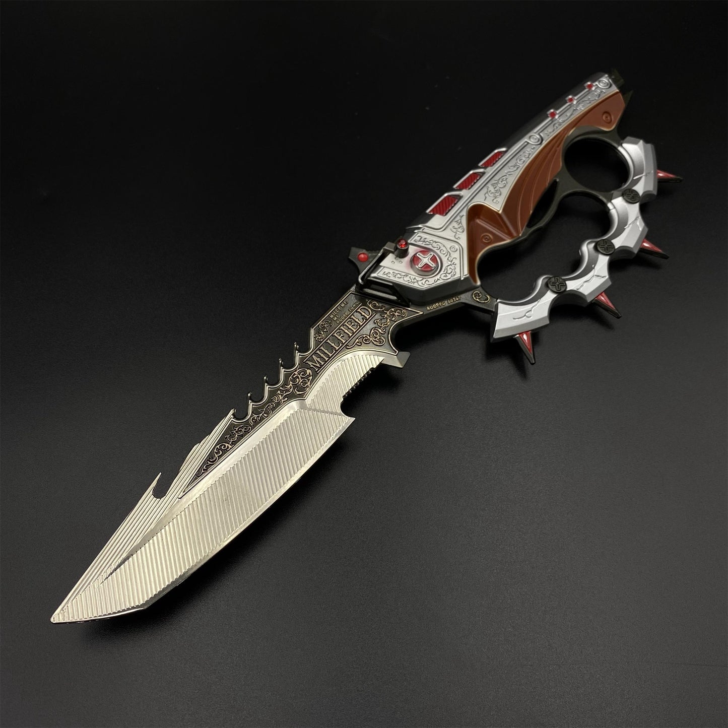 33CM/13" Full Size Delta Force Creed Knife Metal Blunt Blade Replica For Collection