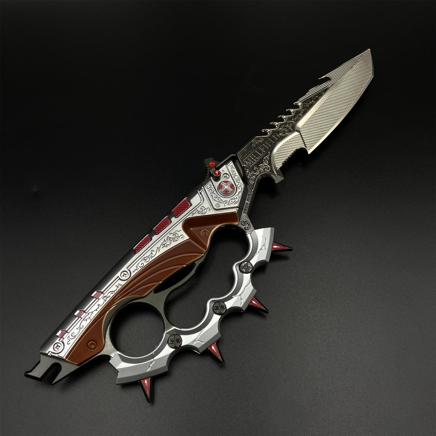 33CM/13" Full Size Delta Force Creed Knife Metal Blunt Blade Replica For Collection