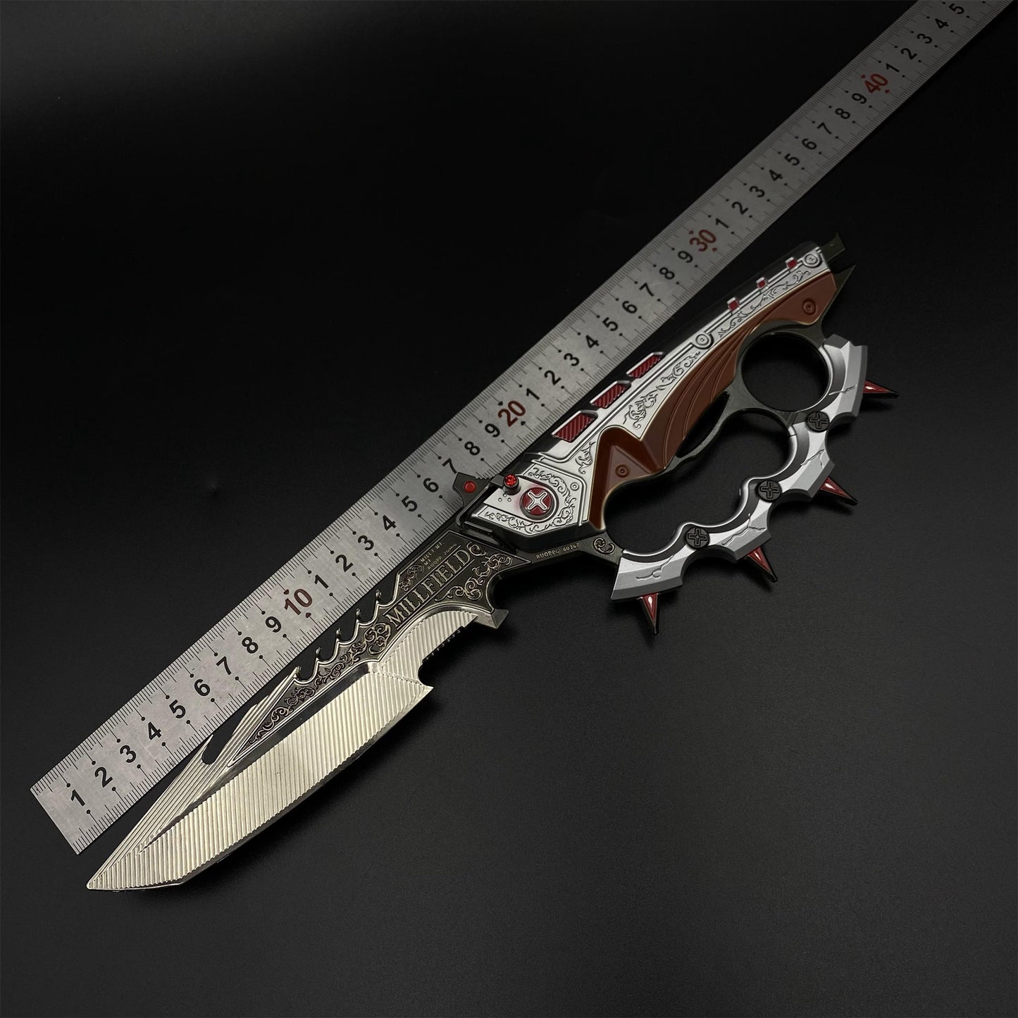 33CM/13" Full Size Delta Force Creed Knife Metal Blunt Blade Replica For Collection