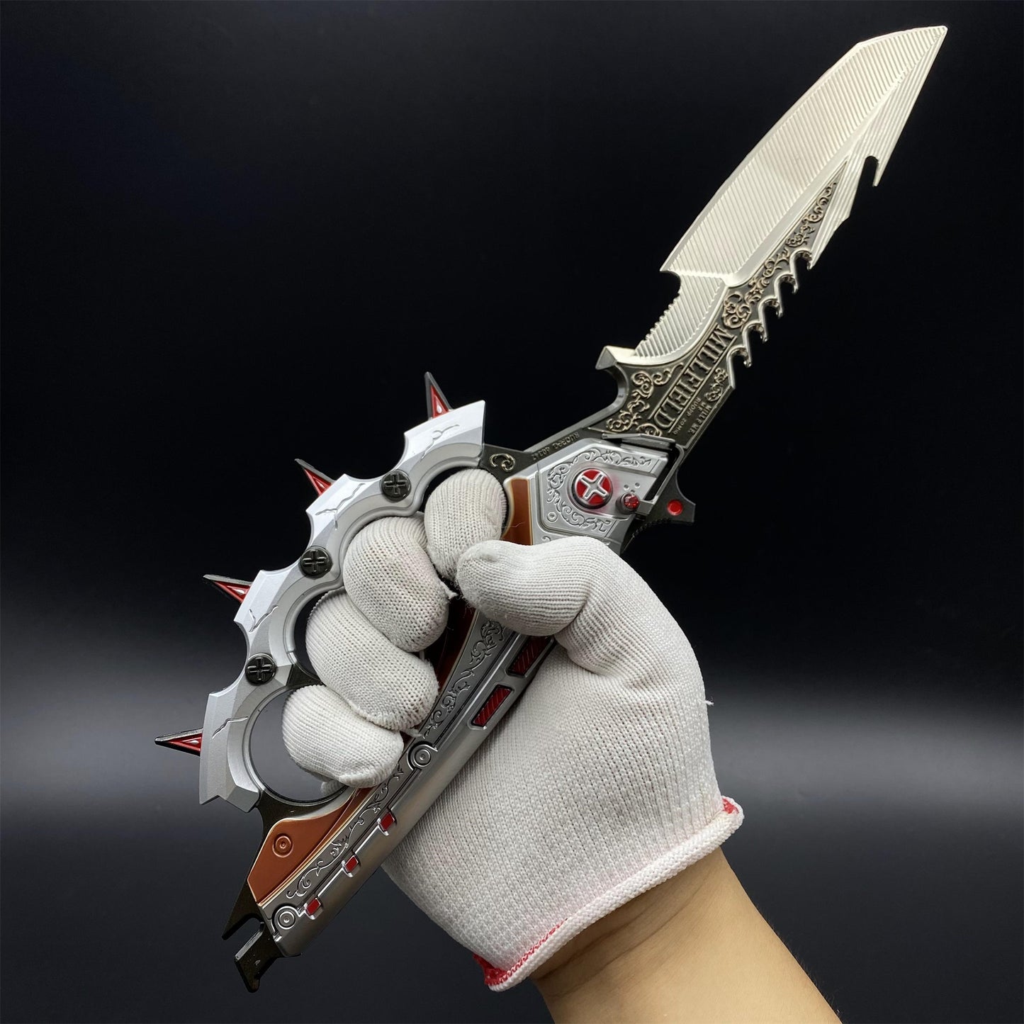 33CM/13" Full Size Delta Force Creed Knife Metal Blunt Blade Replica For Collection