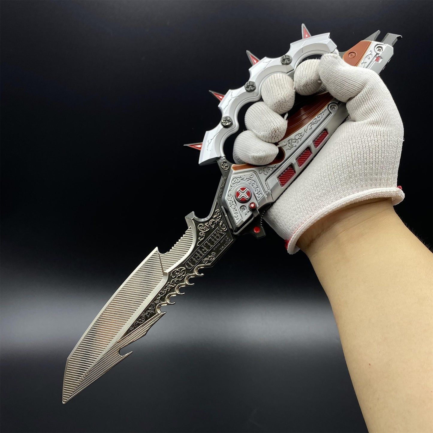33CM/13" Full Size Delta Force Creed Knife Metal Blunt Blade Replica For Collection