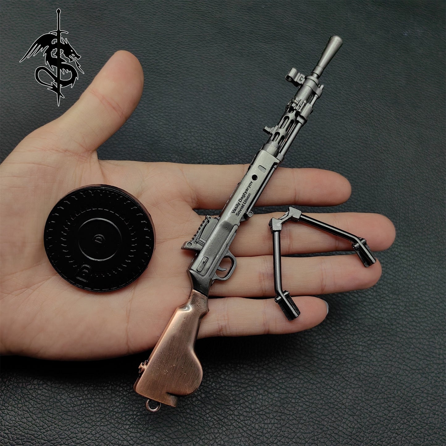 DP-28 Miniature Tiny Degtyaryov Light Machine Gun Metal Replica 