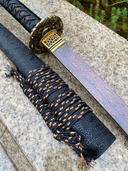 Japanese Katana- Black Shadow Serpent