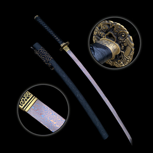 Japanese Katana- Black Shadow Serpent