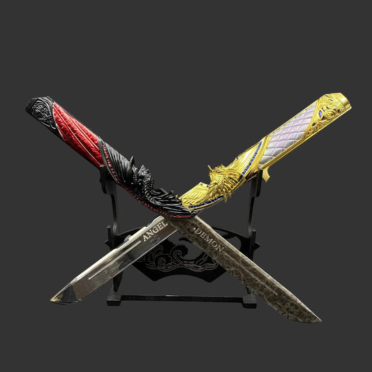 Delta Force Dark Star Angel & Demon Twin Knives Dull Blade Metal Replica 28CM/11"