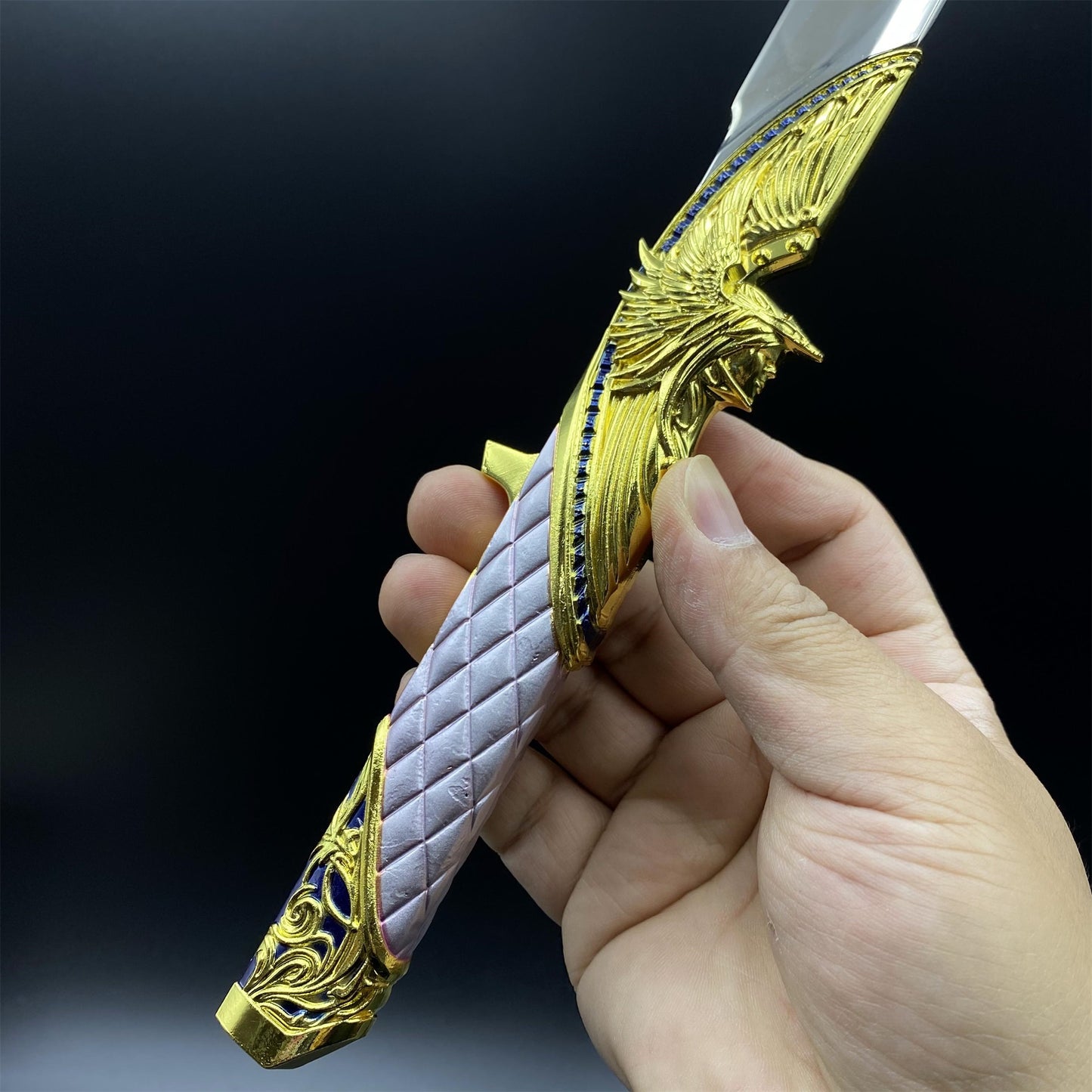 Metal Delta Force Dark Star Angel & Demon Twin Knives Blunt Blade Replica 35CM/13.8"