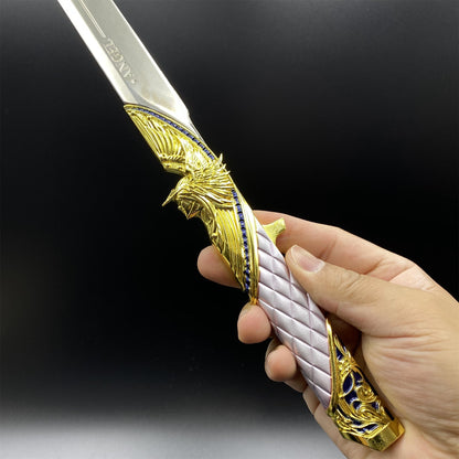 Metal Delta Force Dark Star Angel & Demon Twin Knives Blunt Blade Replica 35CM/13.8"