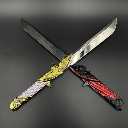 Metal Delta Force Dark Star Angel & Demon Twin Knives Blunt Blade Replica 35CM/13.8"