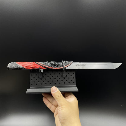 Metal Delta Force Dark Star Angel & Demon Twin Knives Blunt Blade Replica 35CM/13.8"