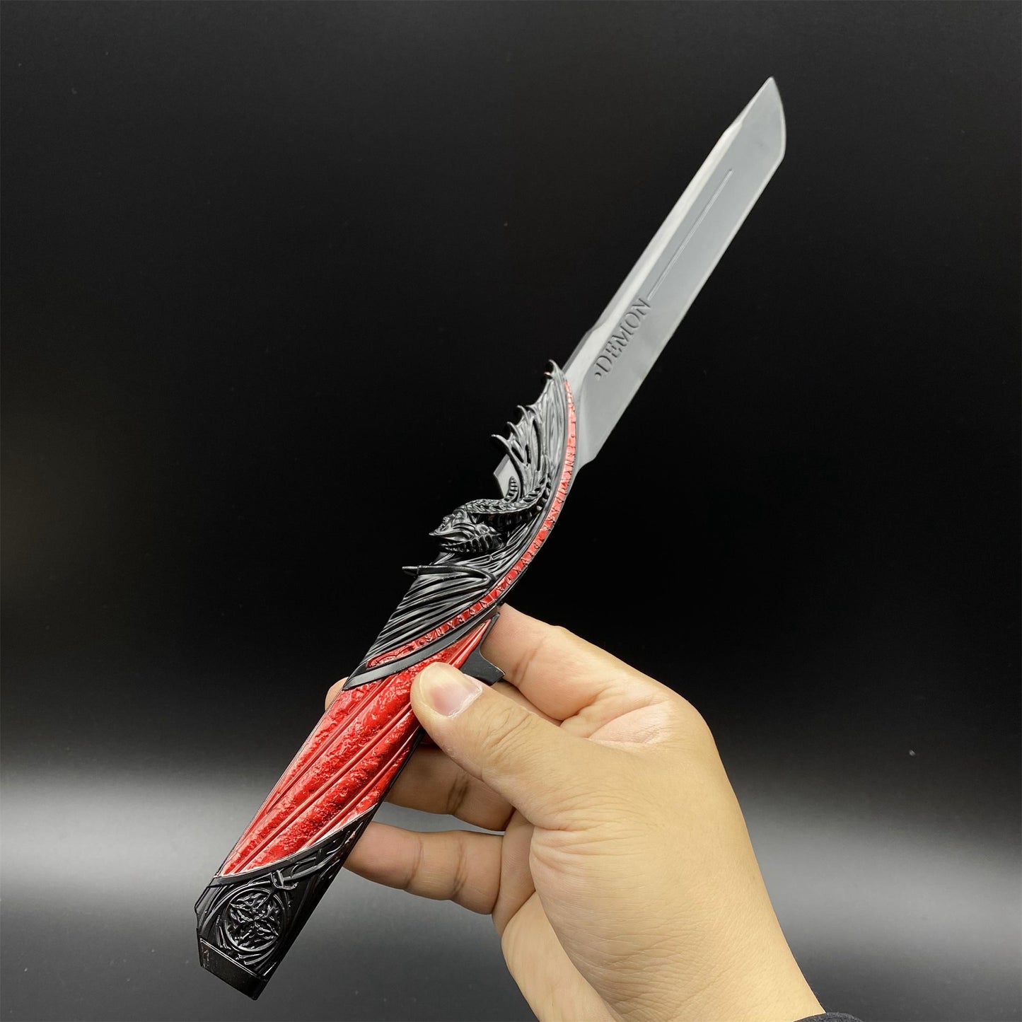 Metal Delta Force Dark Star Angel & Demon Twin Knives Blunt Blade Replica 35CM/13.8"