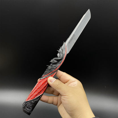 Metal Delta Force Dark Star Angel & Demon Twin Knives Blunt Blade Replica 35CM/13.8"