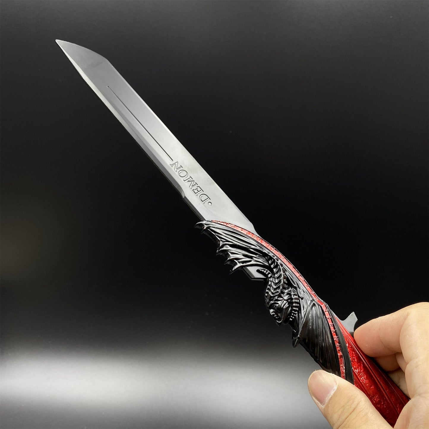 Metal Delta Force Dark Star Angel & Demon Twin Knives Blunt Blade Replica 35CM/13.8"