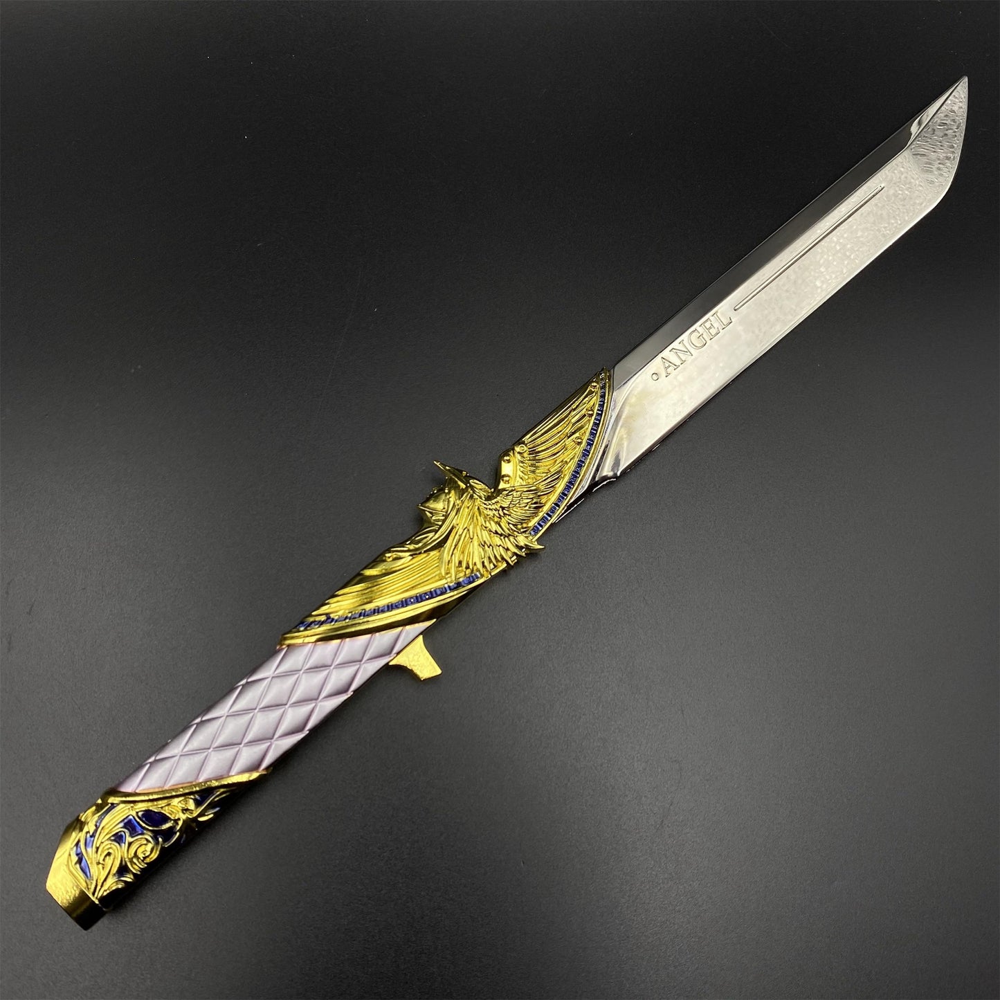 Metal Delta Force Dark Star Angel & Demon Twin Knives Blunt Blade Replica 35CM/13.8"